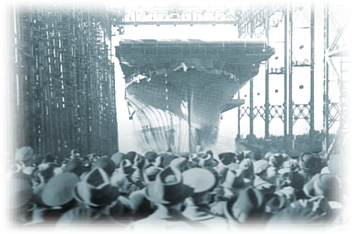 Launch of USS Yorktown