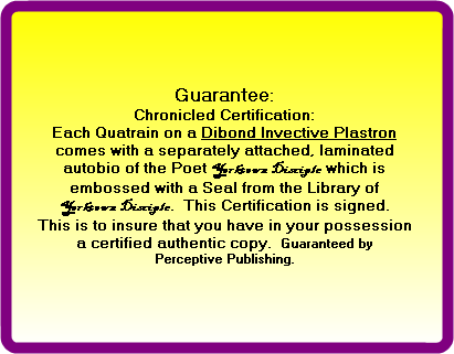 Absolute Guaranteed authentic Poems by Yorktown Disciple Absolute Guaranteed authentic Poems by Yorktown Disciple