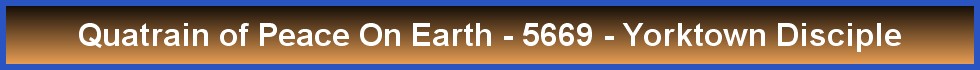 Quatrain of Peace On Earth - 5669 - Yorktown Disciple