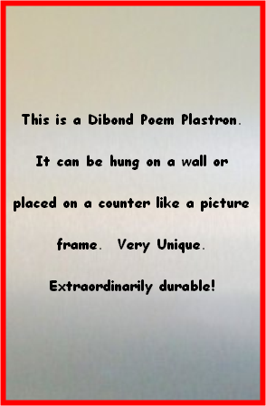 Dibond Poem Plastron Dibond Poem Plastron