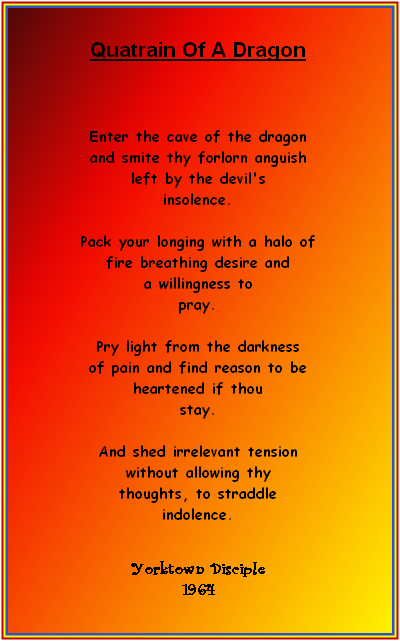 Quatrain of A Dragon