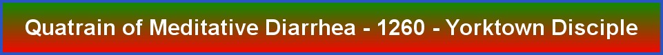 Quatrain of Meditative Diarrhea - 1260 - Yorktown Disciple