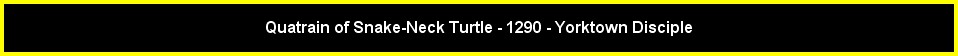 Quatrain of Snake-Neck Turtle - 1290 - Yorktown Disciple